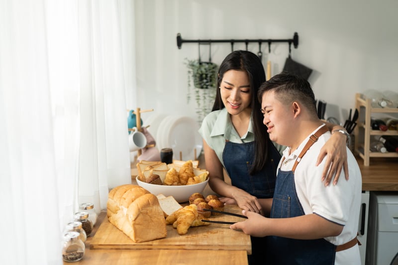 image of participant receiving assistance with household tasks