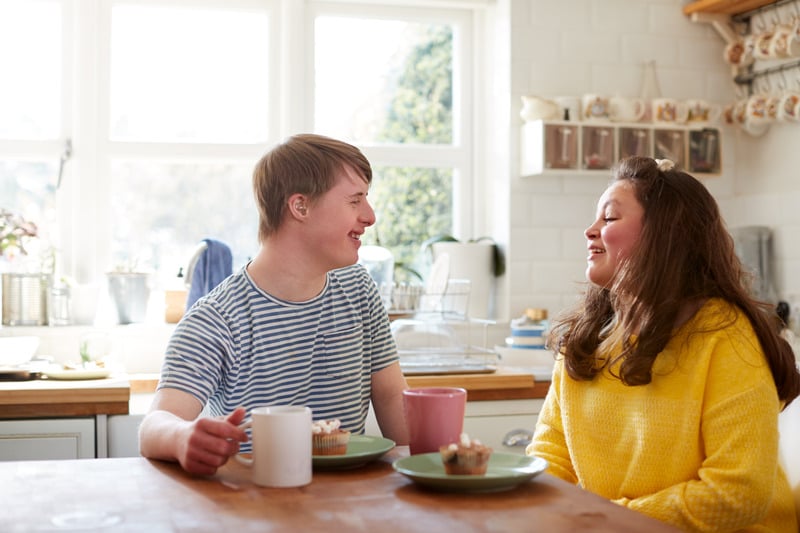 image of assistance self care at home with participant (for a home care service)