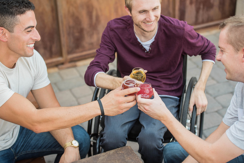 image of socialising with participant (for a community support service)